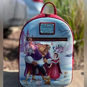 Beauty and the Beast winter scene bag